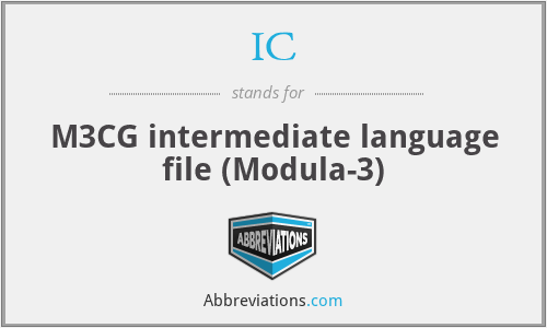 IC - M3CG intermediate language file (Modula-3)