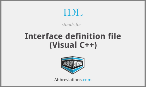 IDL - Interface definition file (Visual C++)