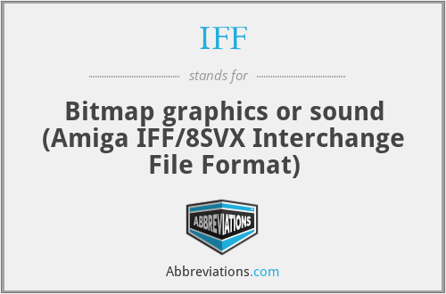 IFF - Bitmap graphics or sound (Amiga IFF/8SVX Interchange File Format)