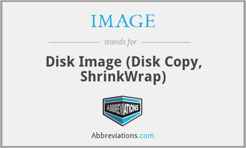 IMAGE - Disk Image (Disk Copy, ShrinkWrap)