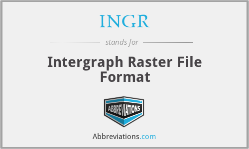 INGR - Intergraph Raster File Format
