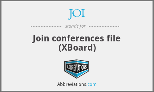 JOI - Join conferences file (XBoard)