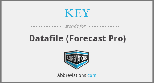 KEY - Datafile (Forecast Pro)