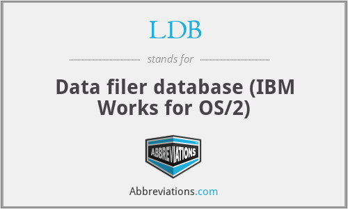 LDB - Data filer database (IBM Works for OS/2)