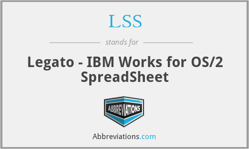 LSS - Legato - IBM Works for OS/2 SpreadSheet