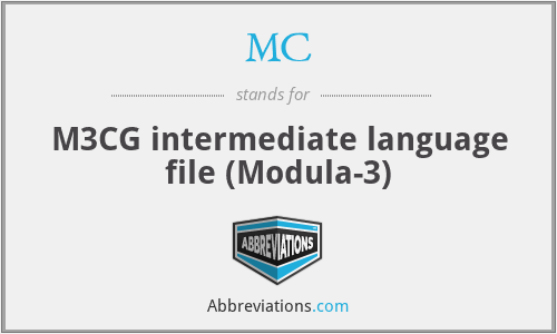 MC - M3CG intermediate language file (Modula-3)