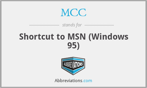 MCC - Shortcut to MSN (Windows 95)