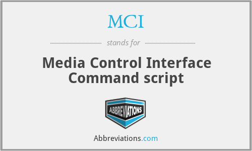 MCI - Media Control Interface Command script