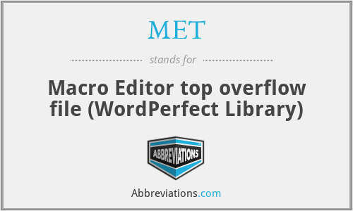 MET - Macro Editor top overflow file (WordPerfect Library)