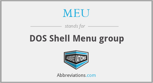 MEU - DOS Shell Menu group