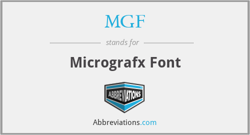 MGF - Micrografx Font