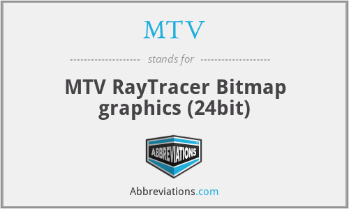 MTV - MTV RayTracer Bitmap graphics (24bit)