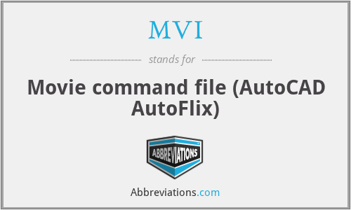 MVI - Movie command file (AutoCAD AutoFlix)