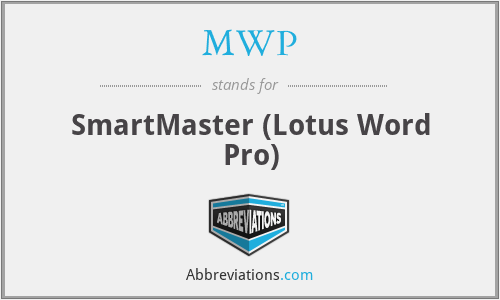 MWP - SmartMaster (Lotus Word Pro)
