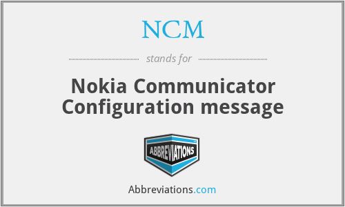 NCM - Nokia Communicator Configuration message