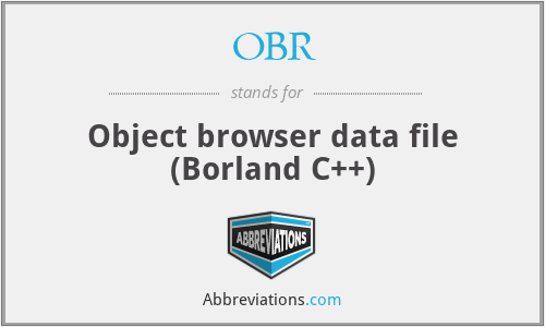 OBR - Object browser data file (Borland C++)