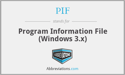 PIF - Program Information File (Windows 3.x)