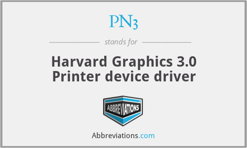 PN3 - Harvard Graphics 3.0 Printer device driver