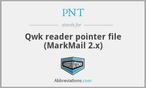 PNT - Qwk reader pointer file (MarkMail 2.x)