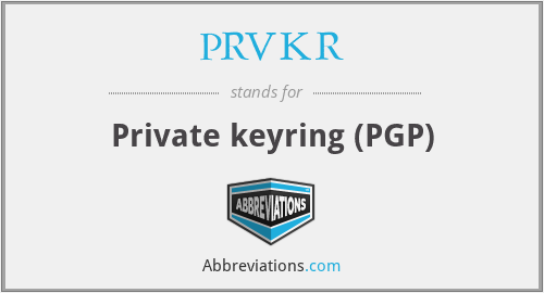 PRVKR - Private keyring (PGP)