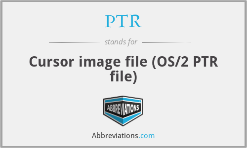 PTR - Cursor image file (OS/2 PTR file)