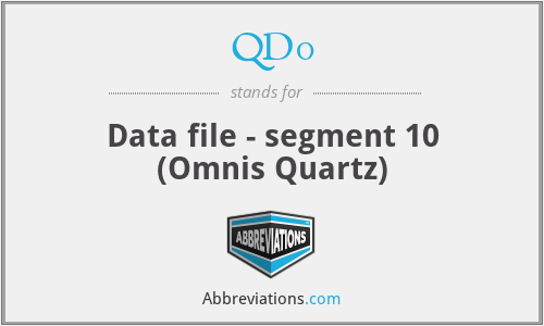 QD0 - Data file - segment 10 (Omnis Quartz)