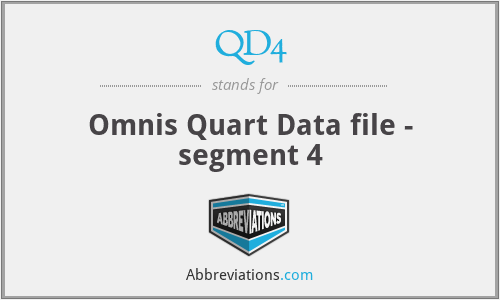 QD4 - Omnis Quart Data file - segment 4