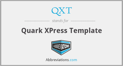 QXT - Quark XPress Template