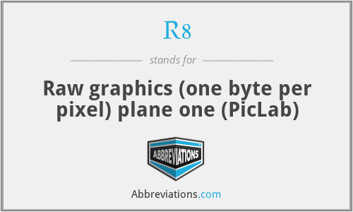 R8 - Raw graphics (one byte per pixel) plane one (PicLab)