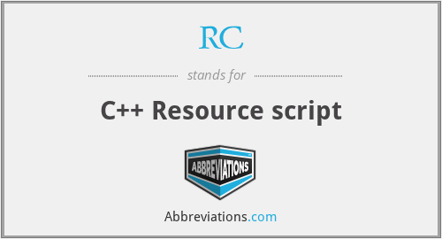 RC - C++ Resource script