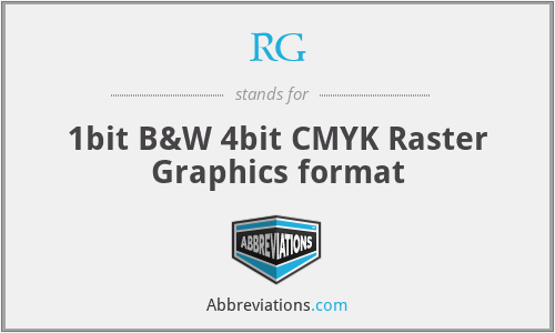 RG - 1bit B&W 4bit CMYK Raster Graphics format