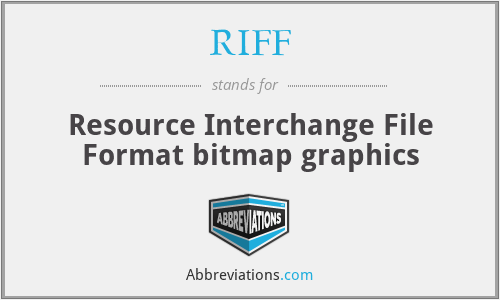 RIFF - Resource Interchange File Format bitmap graphics