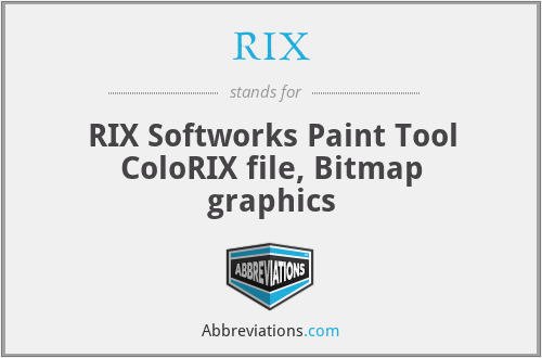RIX - RIX Softworks Paint Tool ColoRIX file, Bitmap graphics