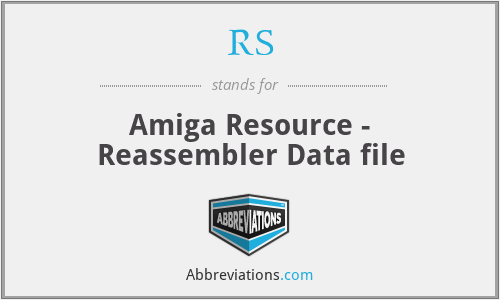 RS - Amiga Resource - Reassembler Data file