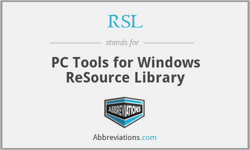 RSL - PC Tools for Windows ReSource Library
