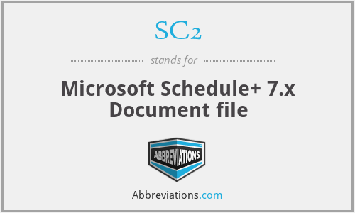 SC2 - Microsoft Schedule+ 7.x Document file