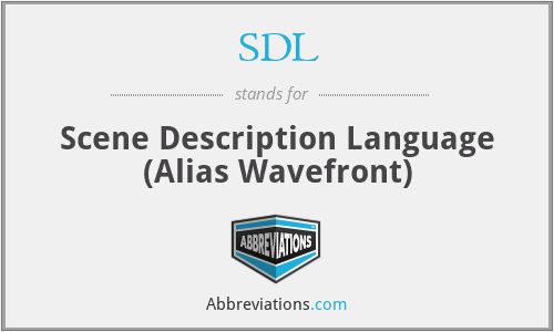 SDL - Scene Description Language (Alias Wavefront)
