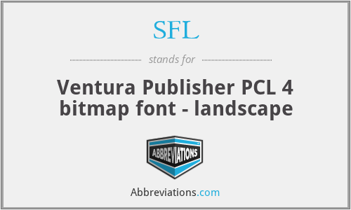 SFL - Ventura Publisher PCL 4 bitmap font - landscape