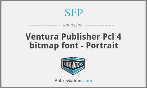 SFP - Ventura Publisher Pcl 4 bitmap font - Portrait