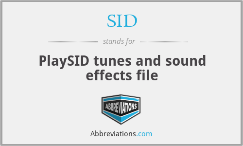 SID - PlaySID tunes and sound effects file