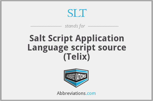 SLT - Salt Script Application Language script source (Telix)