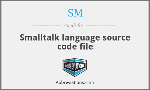 SM - Smalltalk language source code file