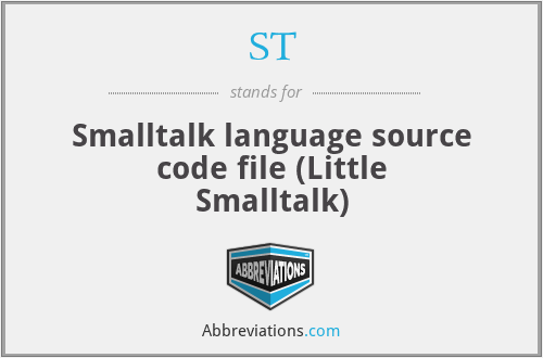 ST - Smalltalk language source code file (Little Smalltalk)
