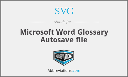 SVG - Microsoft Word Glossary Autosave file