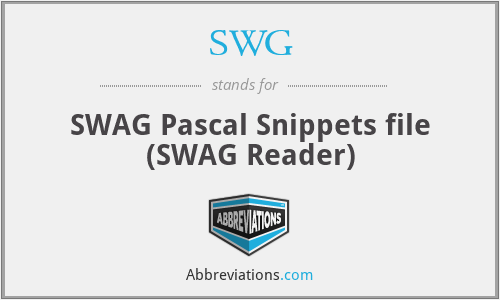 SWG - SWAG Pascal Snippets file (SWAG Reader)