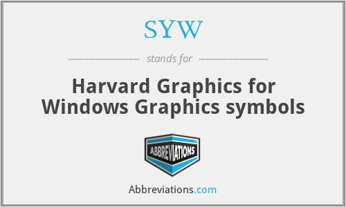SYW - Harvard Graphics for Windows Graphics symbols