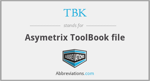 TBK - Asymetrix ToolBook file