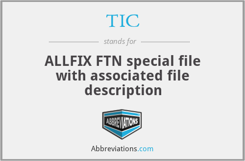 TIC - ALLFIX FTN special file with associated file description