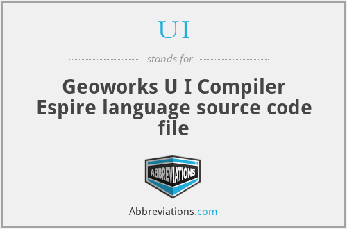 UI - Geoworks U I Compiler Espire language source code file