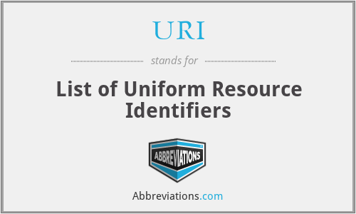URI - List of Uniform Resource Identifiers